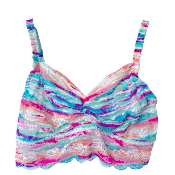 Victoria’s Secret PINK Multicolor Lace Bralette Size S - Picture 1 of 3